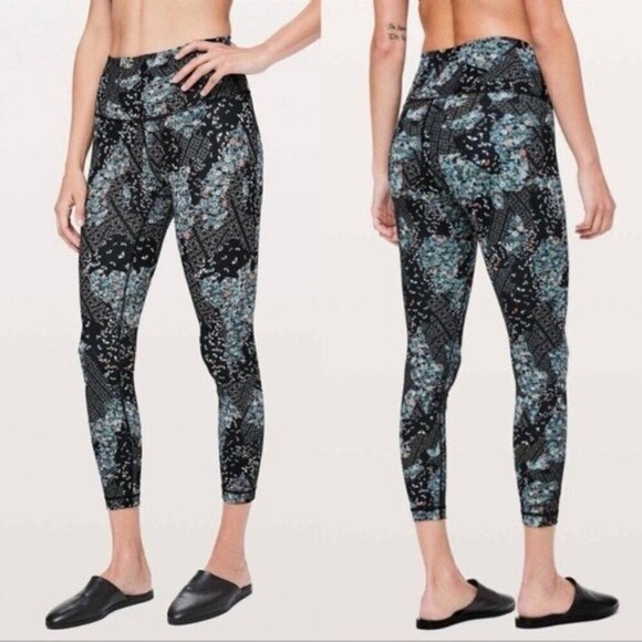 lululemon athletica Pants - Lululemon Wunder Under Hi-Rise 7/8Tight 25" - Assemblage Alpine White Size 8